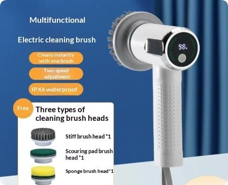 Nuvora Home Pro Electric Cleaning Brush, Q2 white 3000mAh set